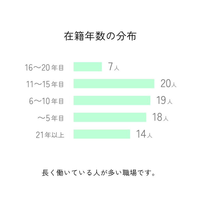 在籍年数の分布